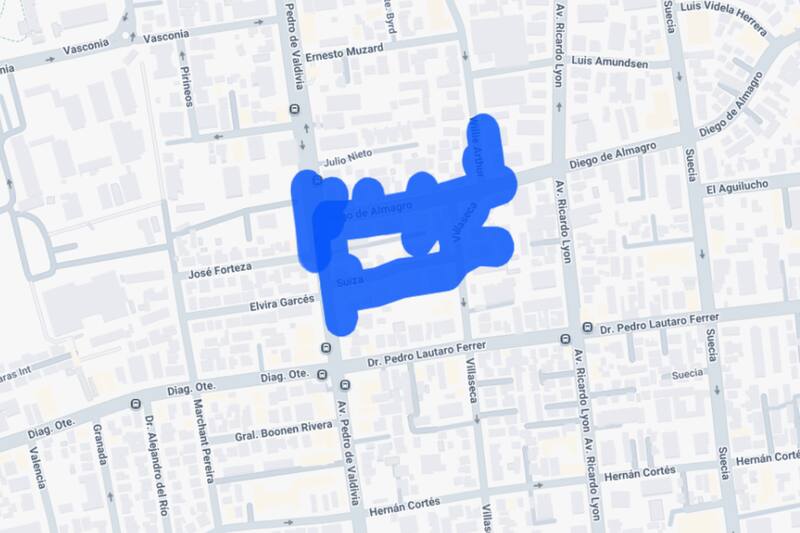 Sector afectado por el corte de luz.