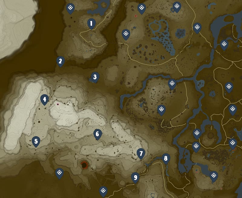 Te dejamos todos los Santuarios que están en la superficie de Gerudo en Zelda: Tears of the Kingdo,. Créditos: Tecno Game - IGN - Nintendo.