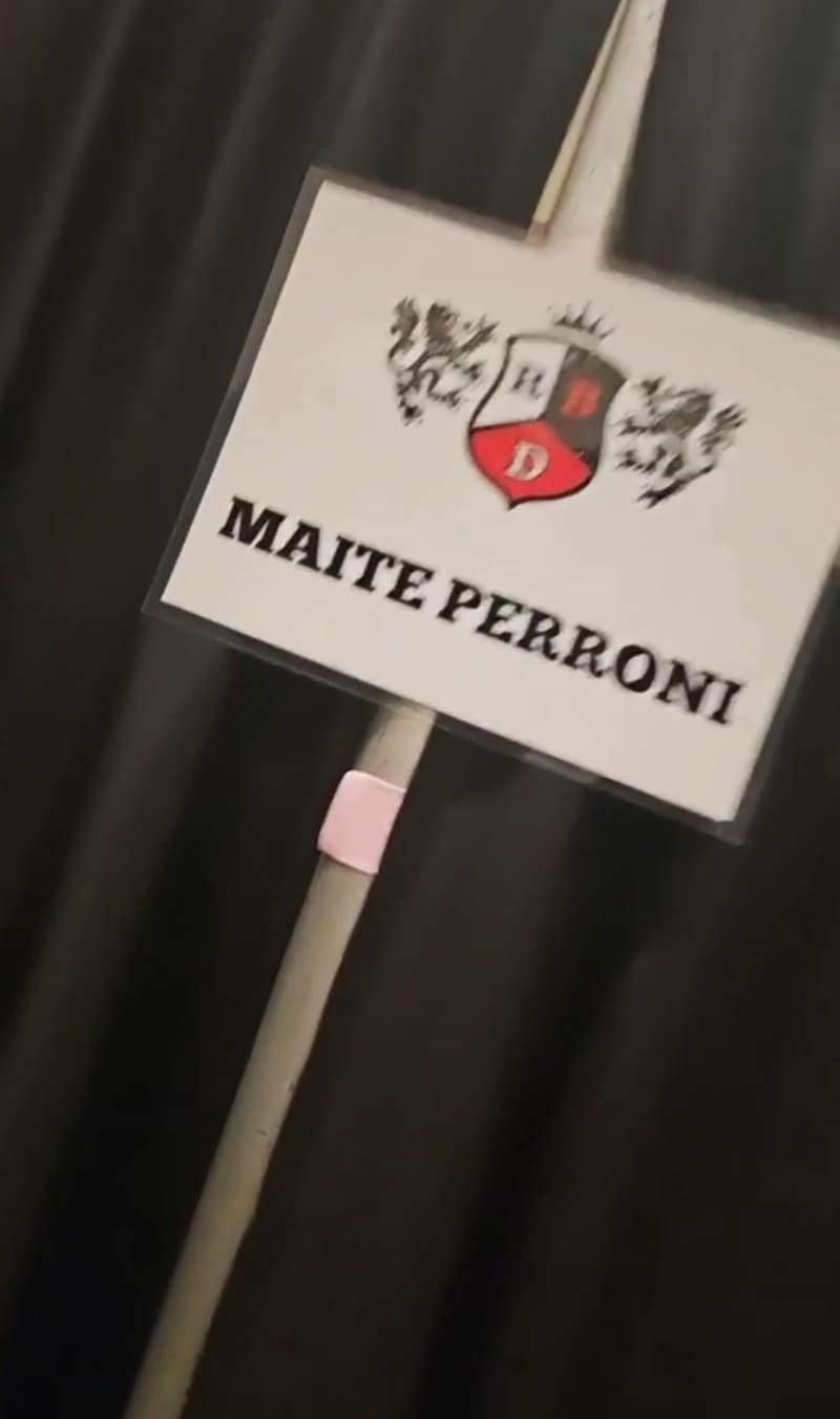 La cantante mostró su camerino