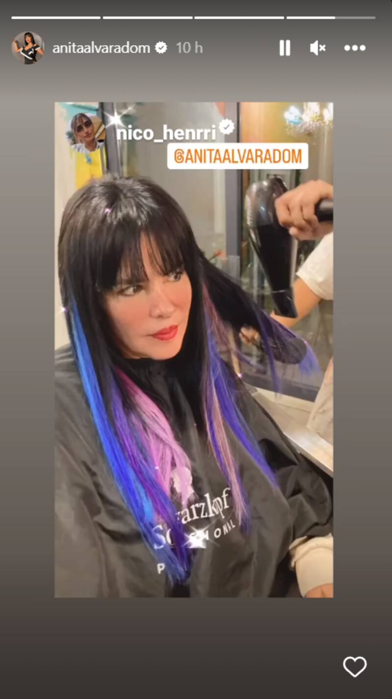 Anita Alvarado y su nuevo look.
