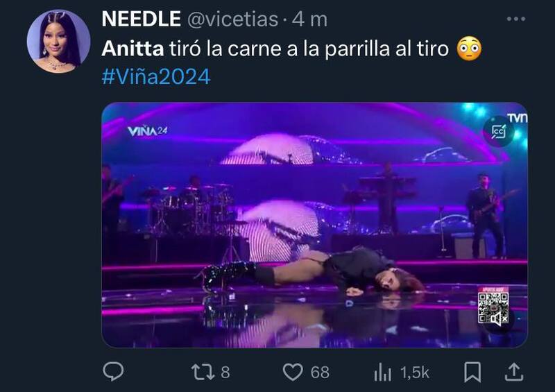 Comentarios al Show de Anitta.