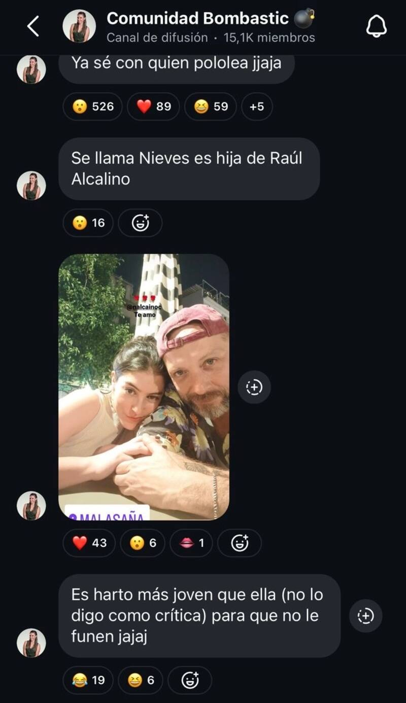 Sebastián Layseca y Nieves Alcaíno son pareja.