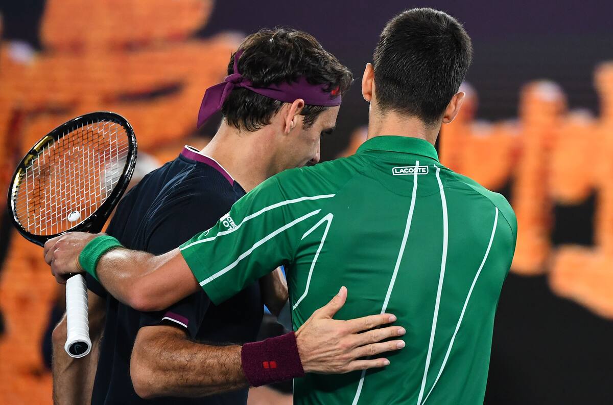 Novak Djokovic agradeció a Federer por jugar a pesar de no estar en condiciones