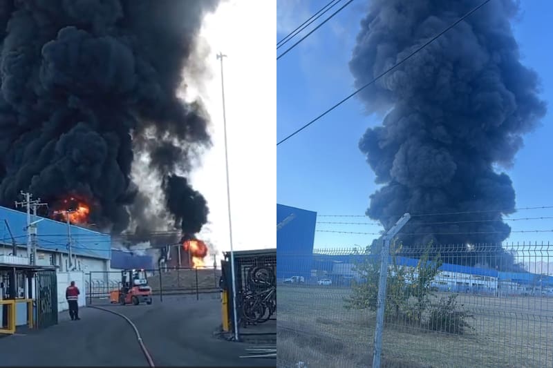 Recomiendan evitar el lugar por la emanación de gases tóxicos. Créditos: Capturas de @IEC-180 CONTROL STGO