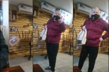 VIDEO | Ataque xenofóbico: mujer insultó a trabajadores de restaurant por no atenderla en su horario de colación