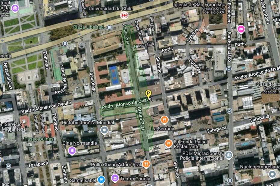 Sector afectado por el corte de agua.