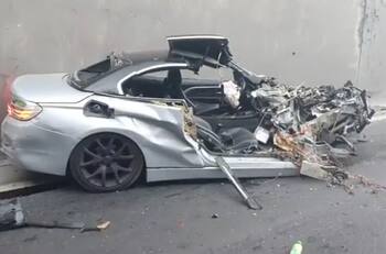 Choque de alto impacto en Vespucio Sur: víctima salió eyectada de vehículo