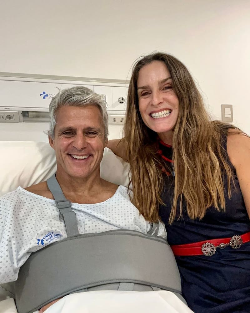 María Gracia Subercaseux y Waldemar Méndez tras operación