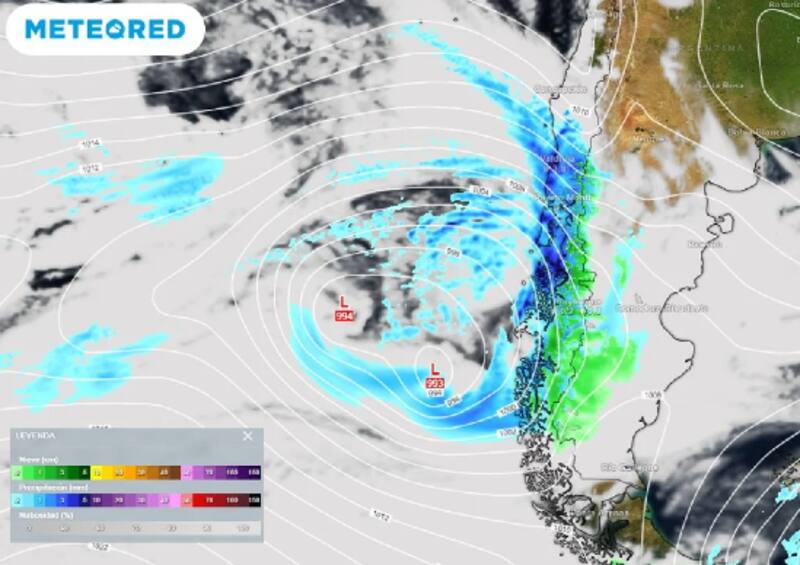 Un nuevo sistema frontal afectará a la zona centro y sur durante los próximos días. Créditos: Meteored.