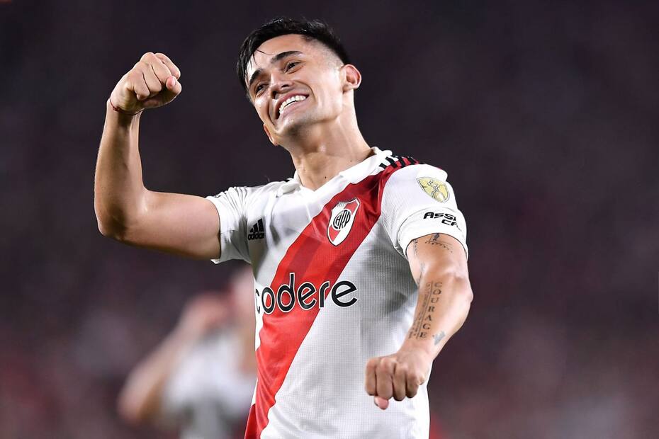 Pablo Solari fue figura en la ida entre River e Inter.