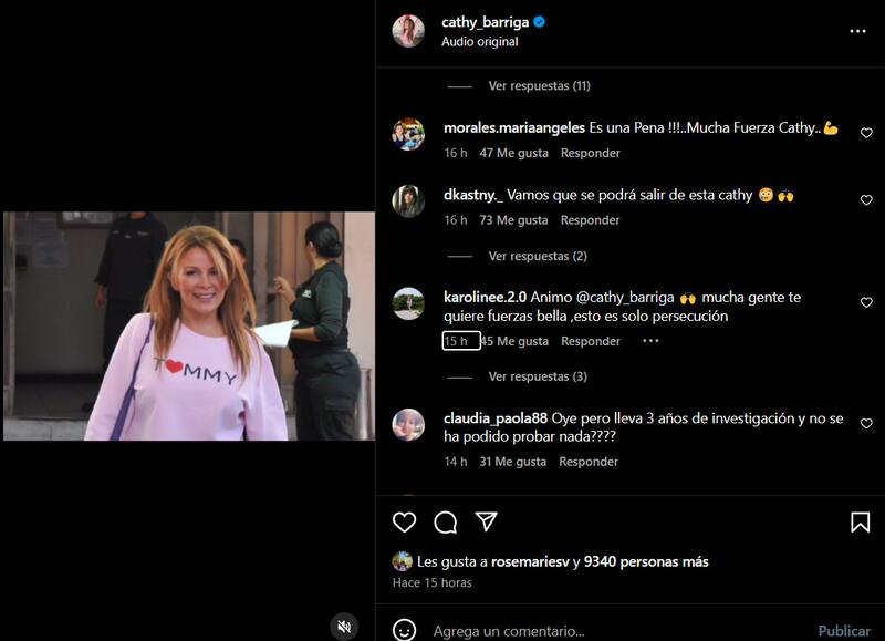 La exalcaldesa compartió un post en Instagram antes de volver a su prisión preventiva.