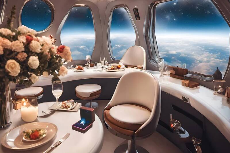 Empresa europea ofrece cenas románticas en el espacio por 750.000 euros.