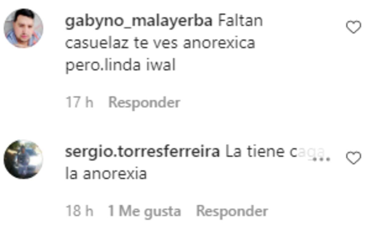 Mariana Di Girolamo borra comentarios negativos de sus seguidores que criticaron su peso