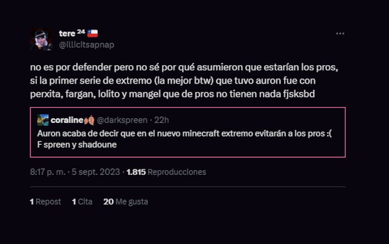 Otras personas explican que la primera versión de Minecraft Extremo era totalmente distinta y no tenía pros.