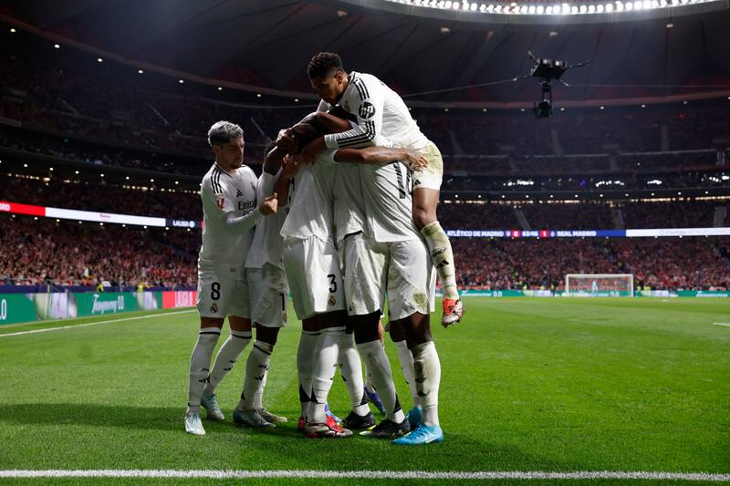 en el Derbi de Madrid. EFE