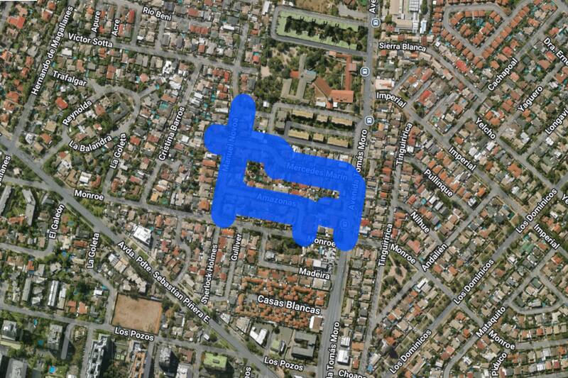 Sector afectado por corte de luz.