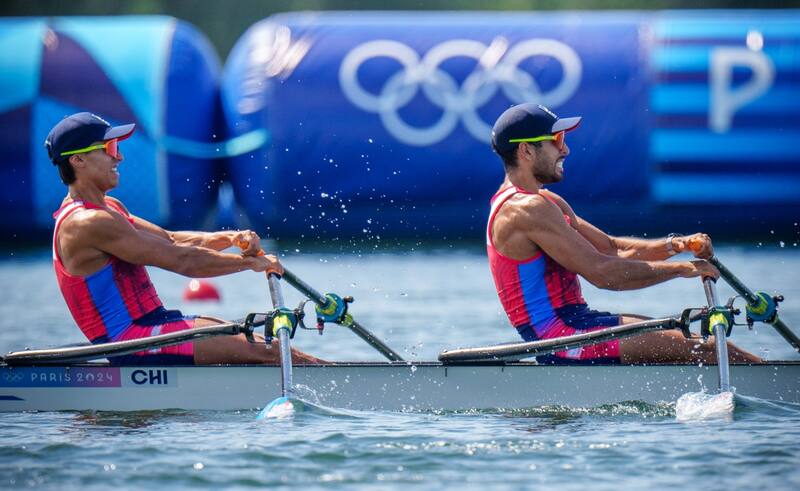 César Abaroa y Eber Sanhueza en París 2024. Foto: Óscar Muñoz/COCH.
