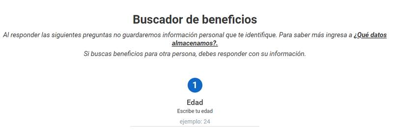 La página en donde podrás revisar a qué beneficios puedes optar. Captura: Red de Protección