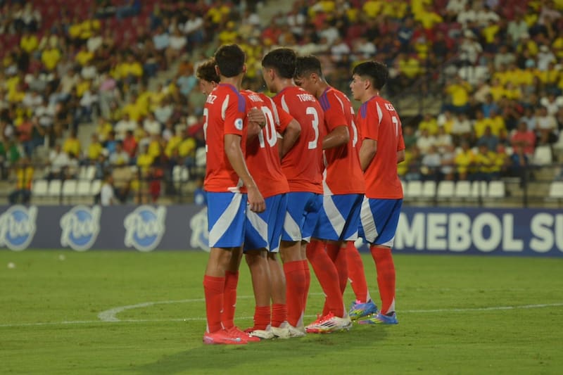 en su debut en el Sudamericano Sub-17. Foto: @LaRoja.