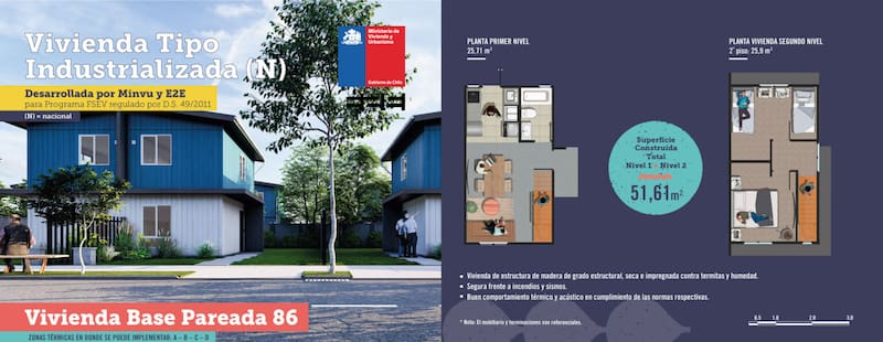 Esta casa es de dos pisos y tiene dos habitaciones.