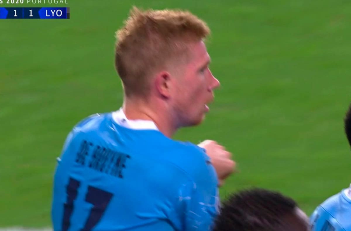Una poesía al fútbol: Golazo de De Bruyne para el empate del City ante Lyon