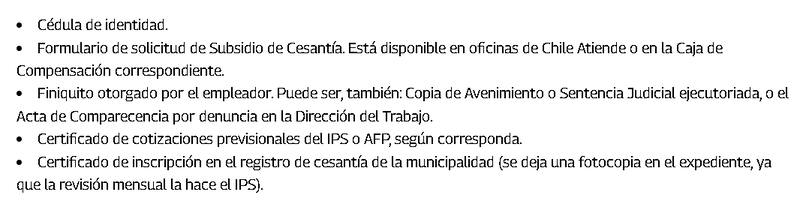 Estos son los documentos requeridos.