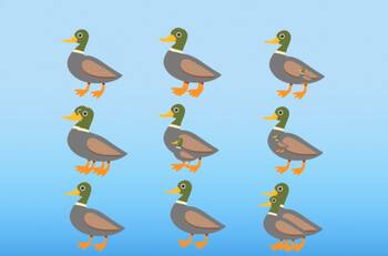 Test Visual: ¿Puedes contar cuántos patos hay en esta imagen en menos de 10 segundos?