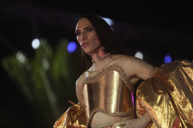 Di Mondo durante la Noche Cero del Festival de Viña 2023
Foto: Diego / Agencia Uno