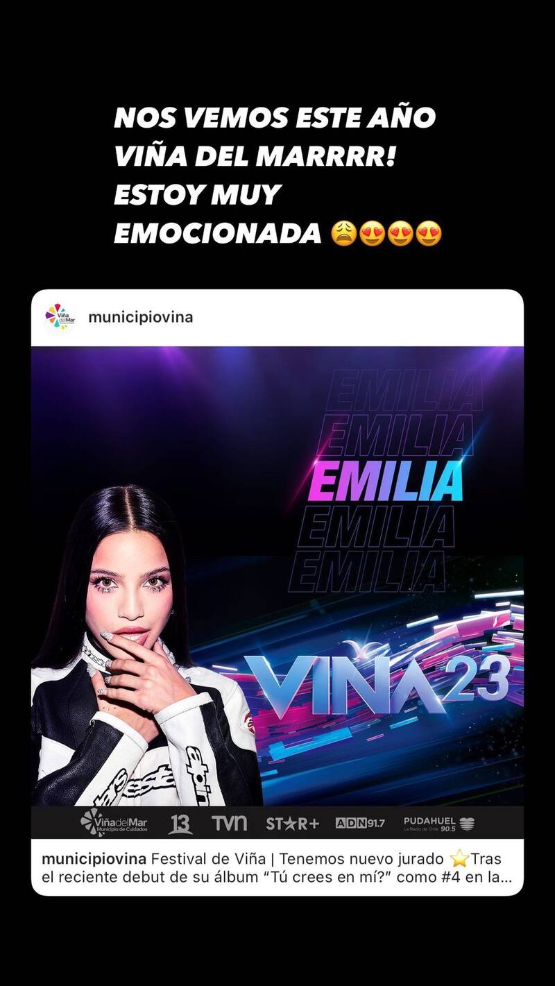 La artista argentina se presenta en el Festival de Viña 2023