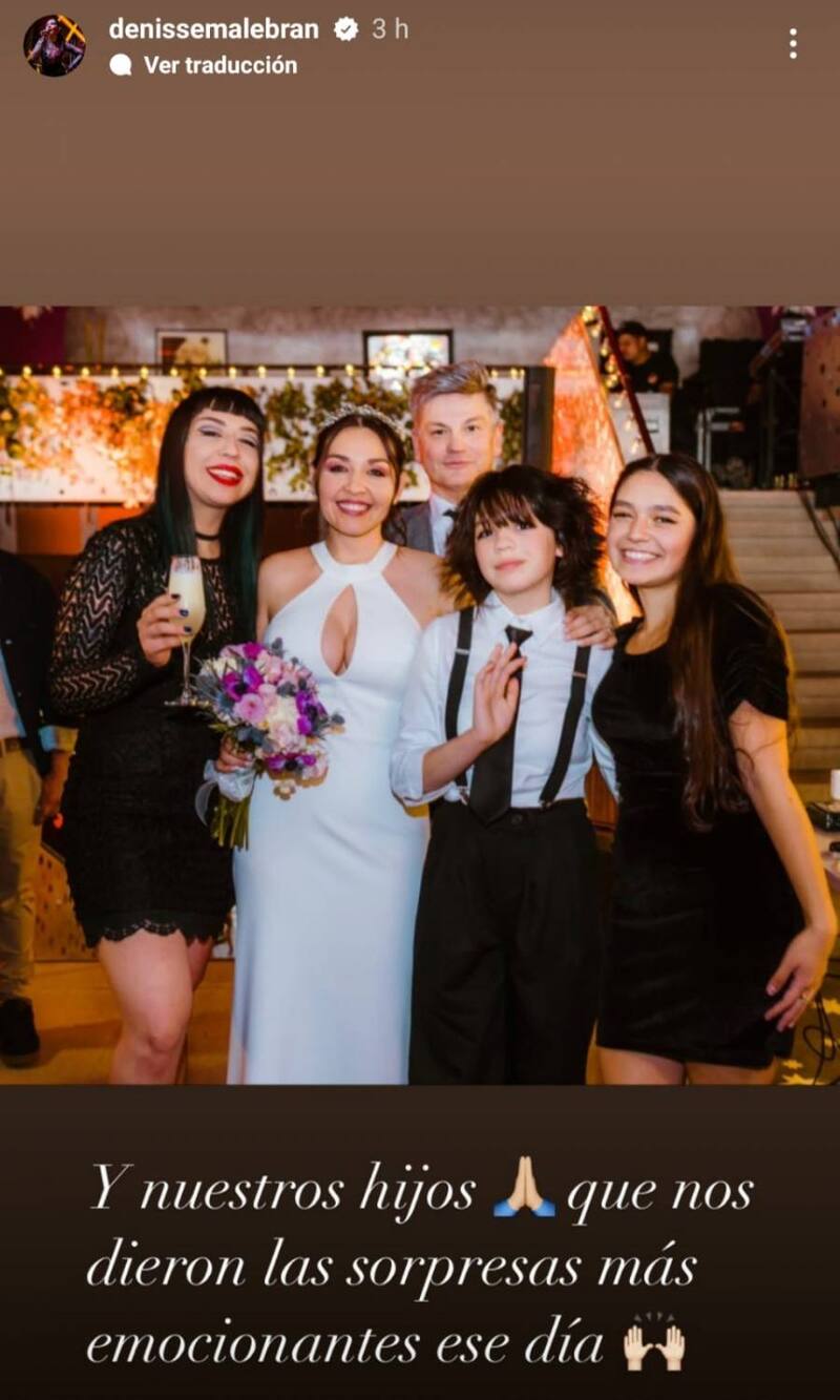 Denisse Malebrán en su matrimonio