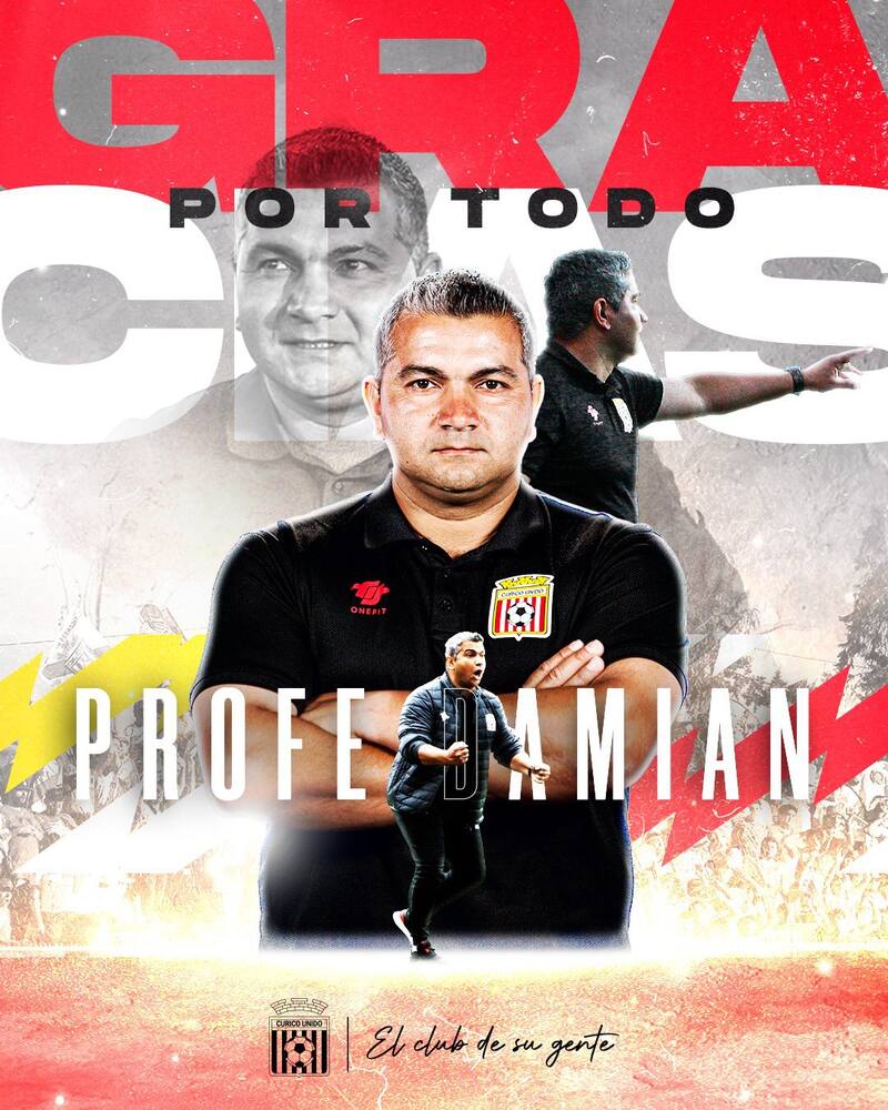 El mensaje de despedida de Curicó Unido a Damián Muñoz