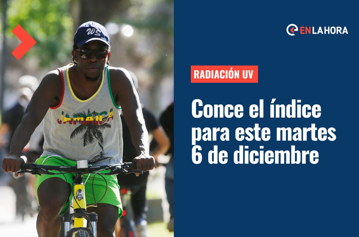 Radiación UV en Santiago | Revisa el índice UV para este martes 6 de diciembre en la Región Metropolitana