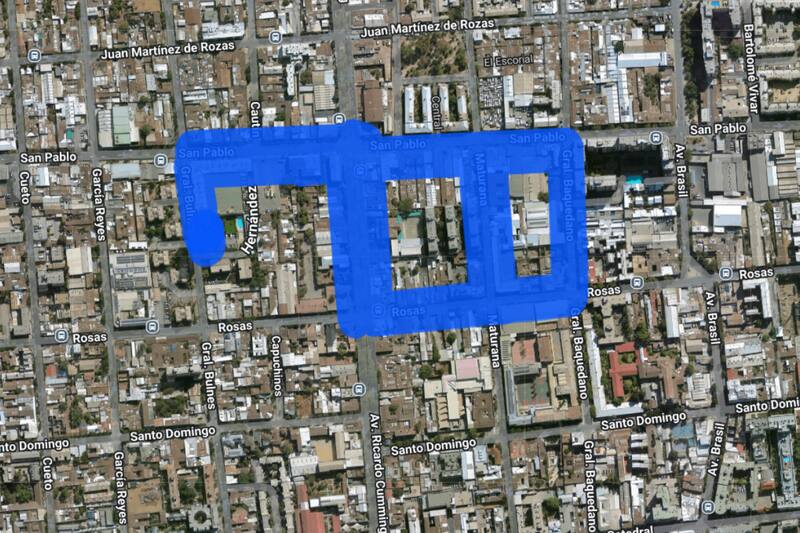 Sector afectado por los cortes de luz.