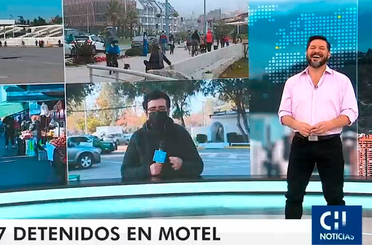 Los insólitos detalles de la detención de 87 personas en un motel desataron las risas de Rafael Cavada durante contacto en vivo