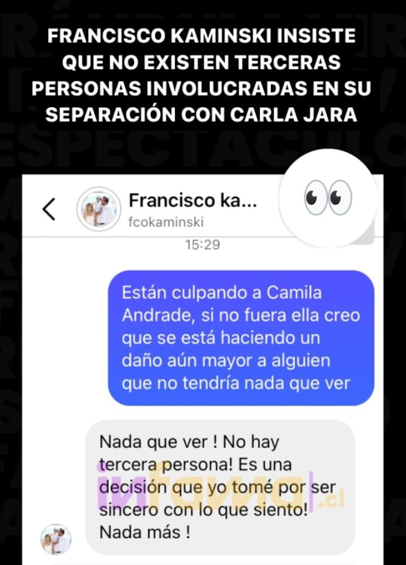 Francisco Kaminski desmiente infidelidad. Créditos: Instagram