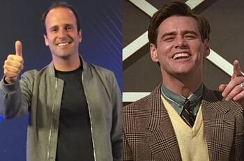 Fiel a su estilo: Stefan Kramer imitó a Jim Carrey para saludarlo por su cumpleaños
