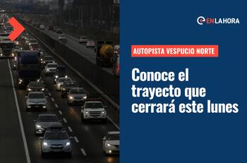 Cierre Autopista Vespucio Norte comienza este lunes: Conoce el trayecto que se verá afectado