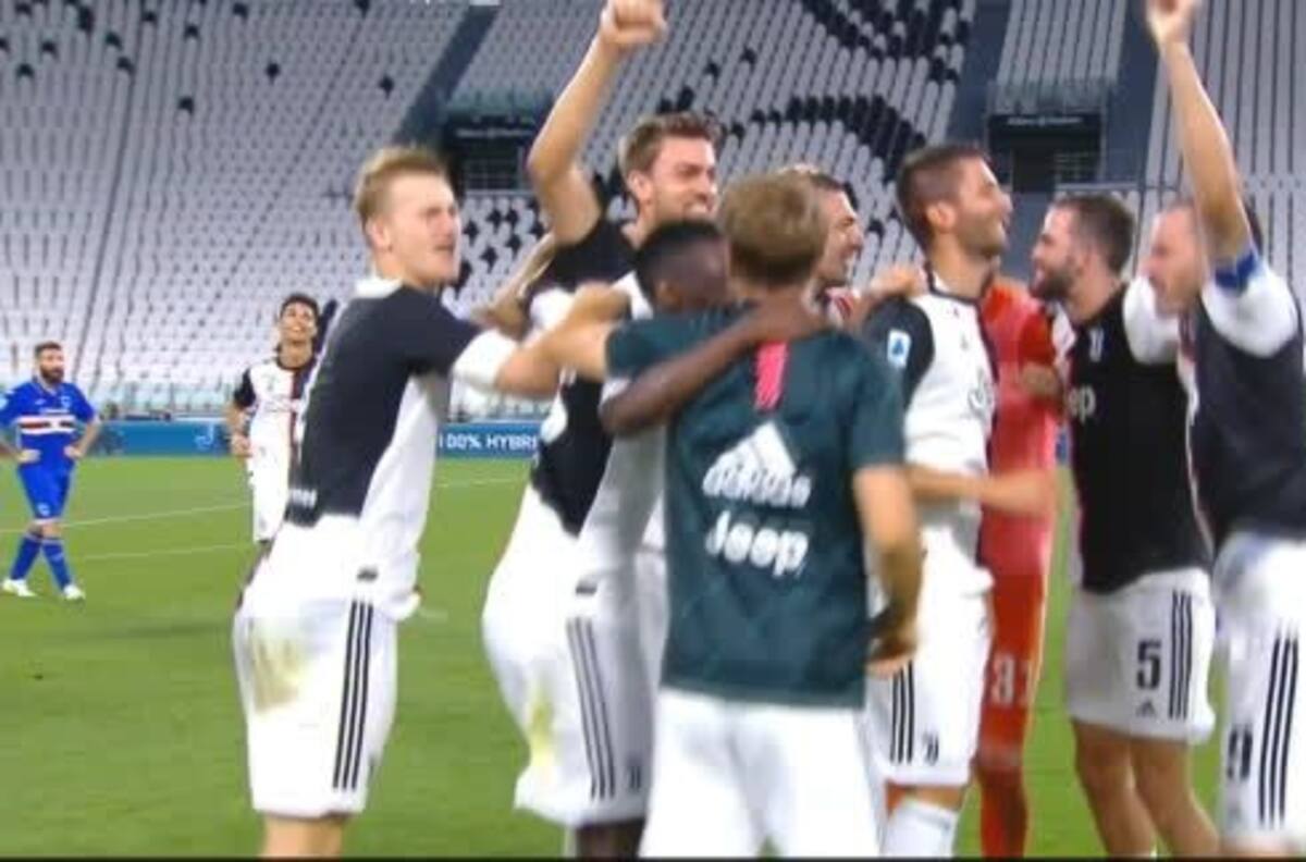 Así fue la celebración de la Juventus tras coronarse nuevamente campeón