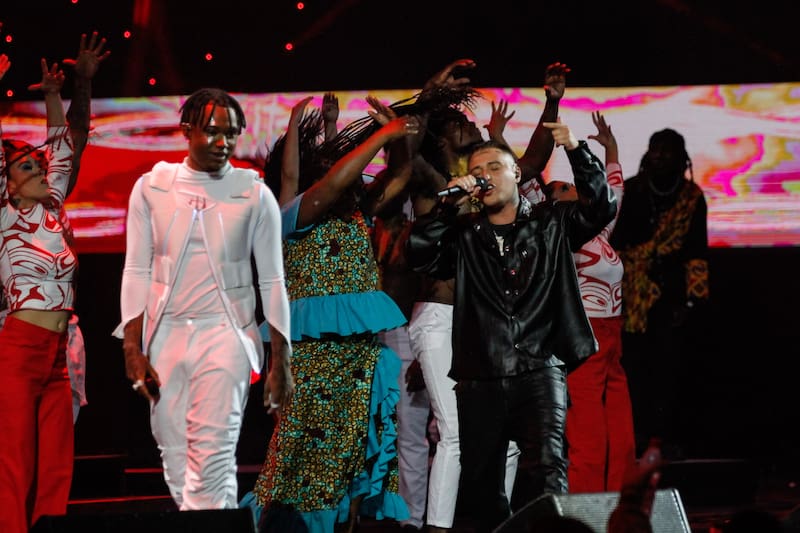 Vina del Mar, 23 de Febrero de 2023
El cantante Polima Westcoast se presenta en la quinta noche del Festival de Vina del mar 2023. En la fotografia con Pablo chil-e-
Cristobal Basaure/Aton Chile