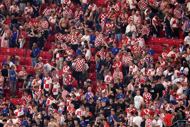 Croacia fue sancionada por el comportamiento de su hinchada. Foto: EFE.