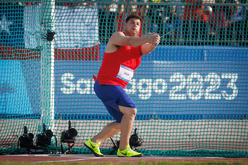 Gabriel Kehr es la gran figura del atletismo chileno. Foto: Santiago 2023