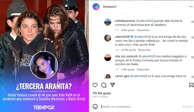Publicación de TiempoX en Instagram