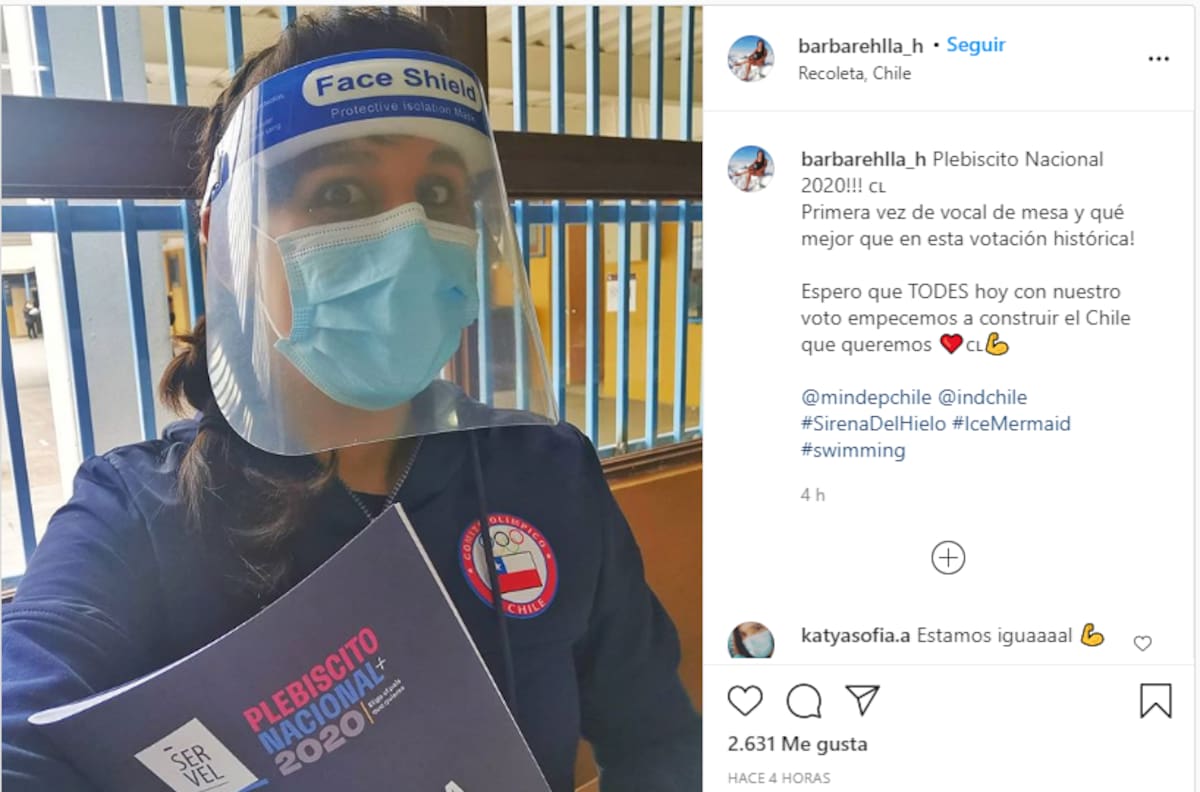 Bárbara Hernández: "Espero que con nuestro voto empecemos a construir el Chile que queremos"