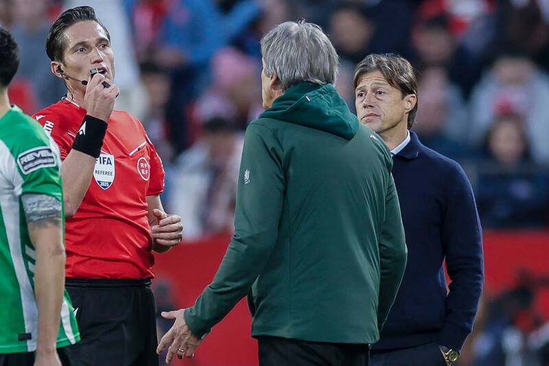 en el Derbi de Sevilla. EFE