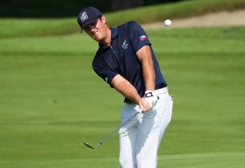 El golfista chileno estuvo a punto de obtener medalla de bronce para Chile en los Juegos Olímpicos de Tokio 2021. Foto: Team Chile