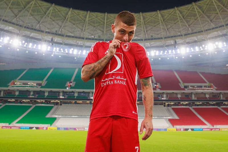 El jugador italiano actualmente milita en el Al-Arabi de Qatar.