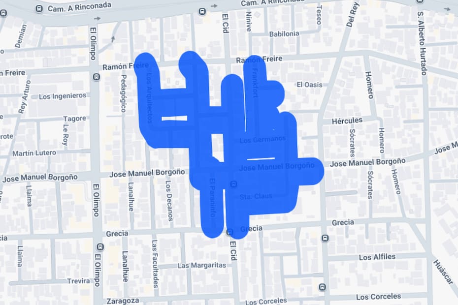 Sector afectado por el corte de luz.