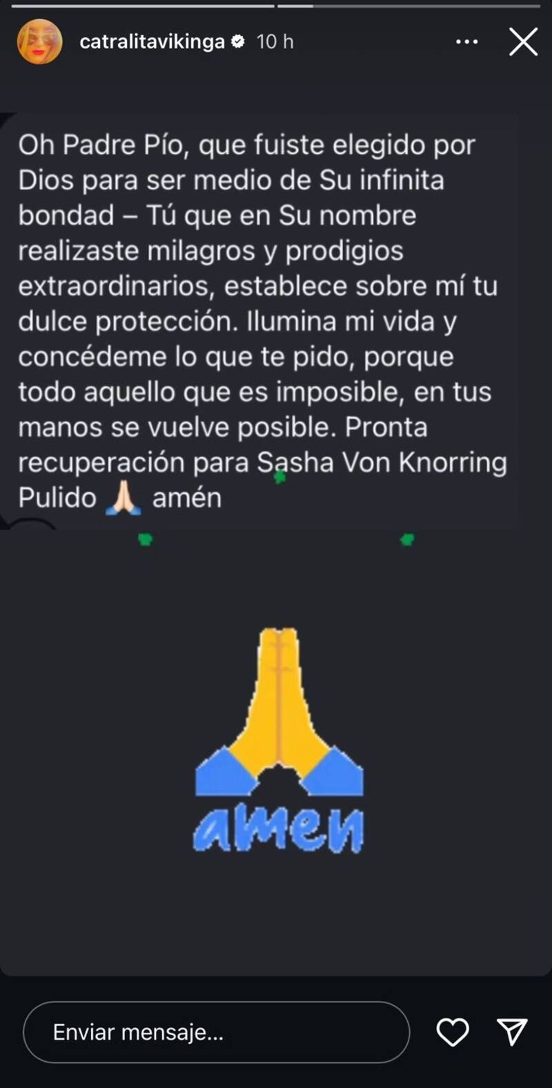 Cata Pulido está pasando por un difícil momento familiar.