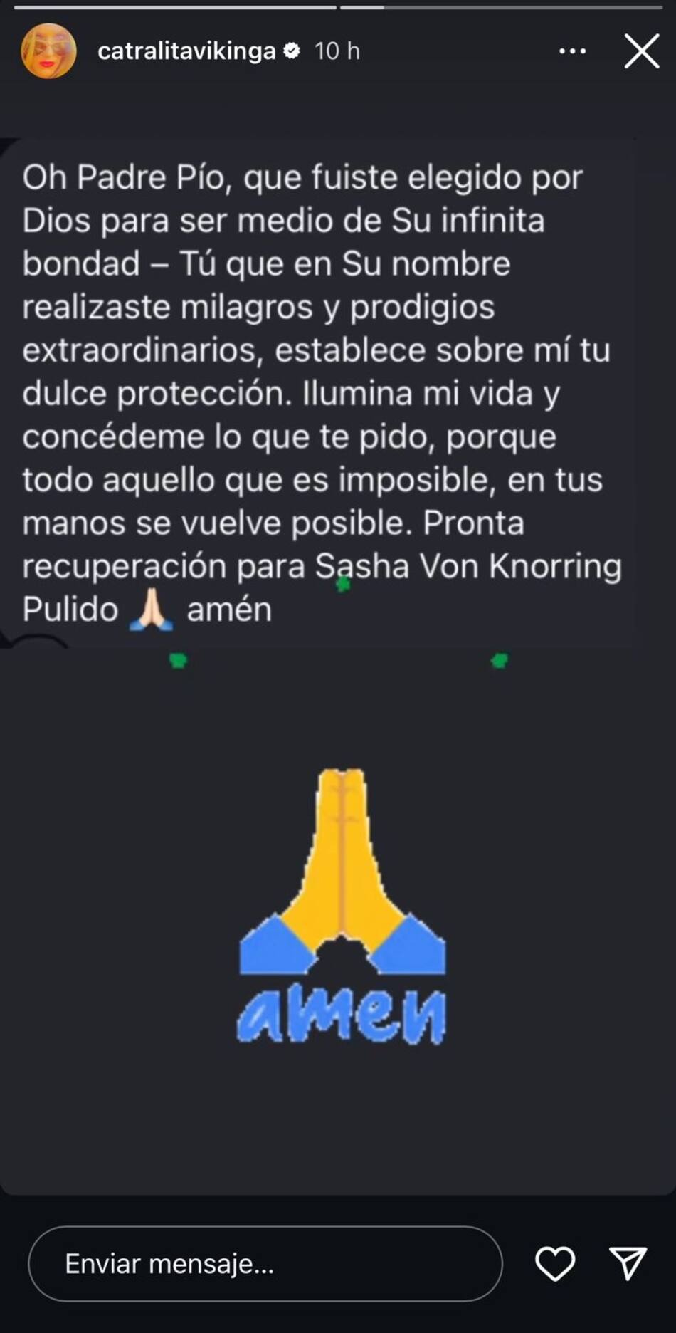 Cata Pulido está pasando por un difícil momento familiar.