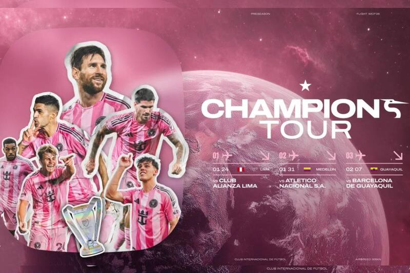 El elenco norteamericano disputará tres partidos amistosos por Sudamérica. Foto: Inter Miami.